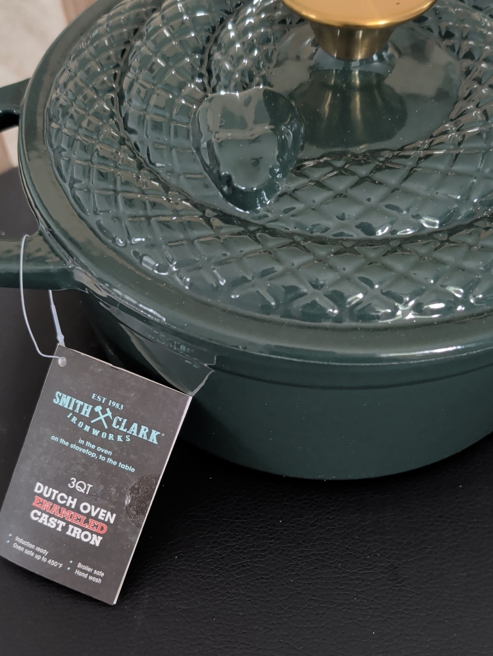 Smith & Clark Snake Cast Iron 3 Quart Dutch Oven NWT